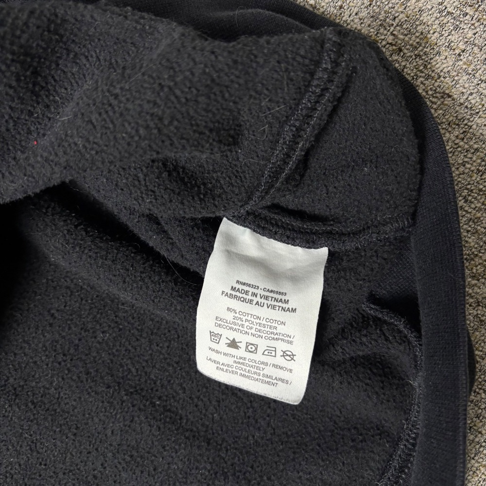 Nike Sweatshirt Mens Medium Crewneck Black Embroidered Logo Pullover Fleece - Picture 4 of 7